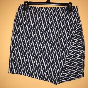 Patterned Navy Blue Skirt